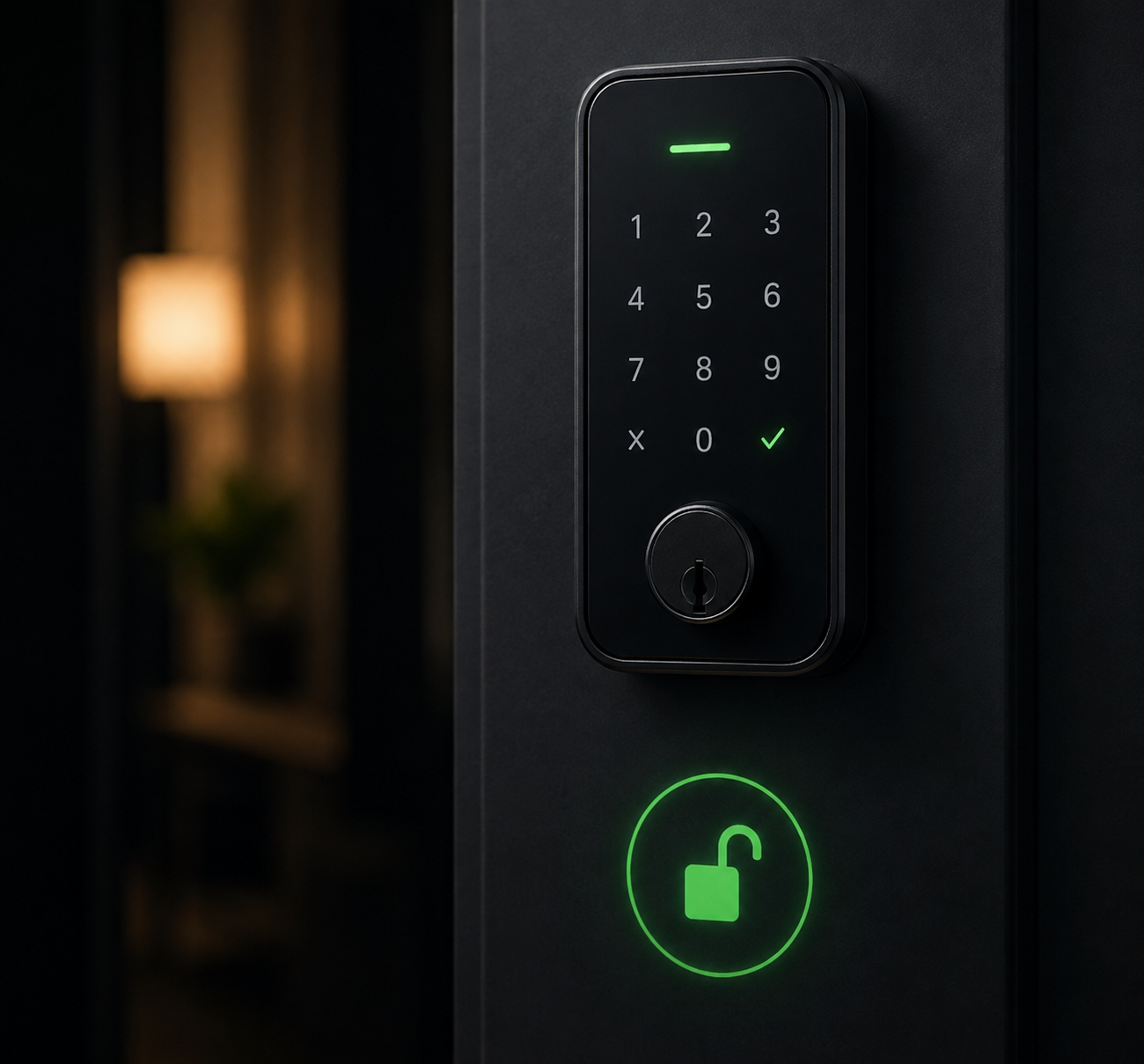 Cerradura inteligente con acceso liberado