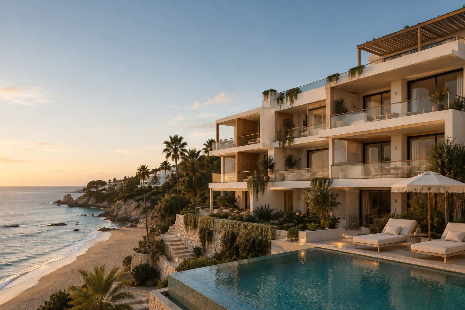 Villa junto al mar para separador de soluciones