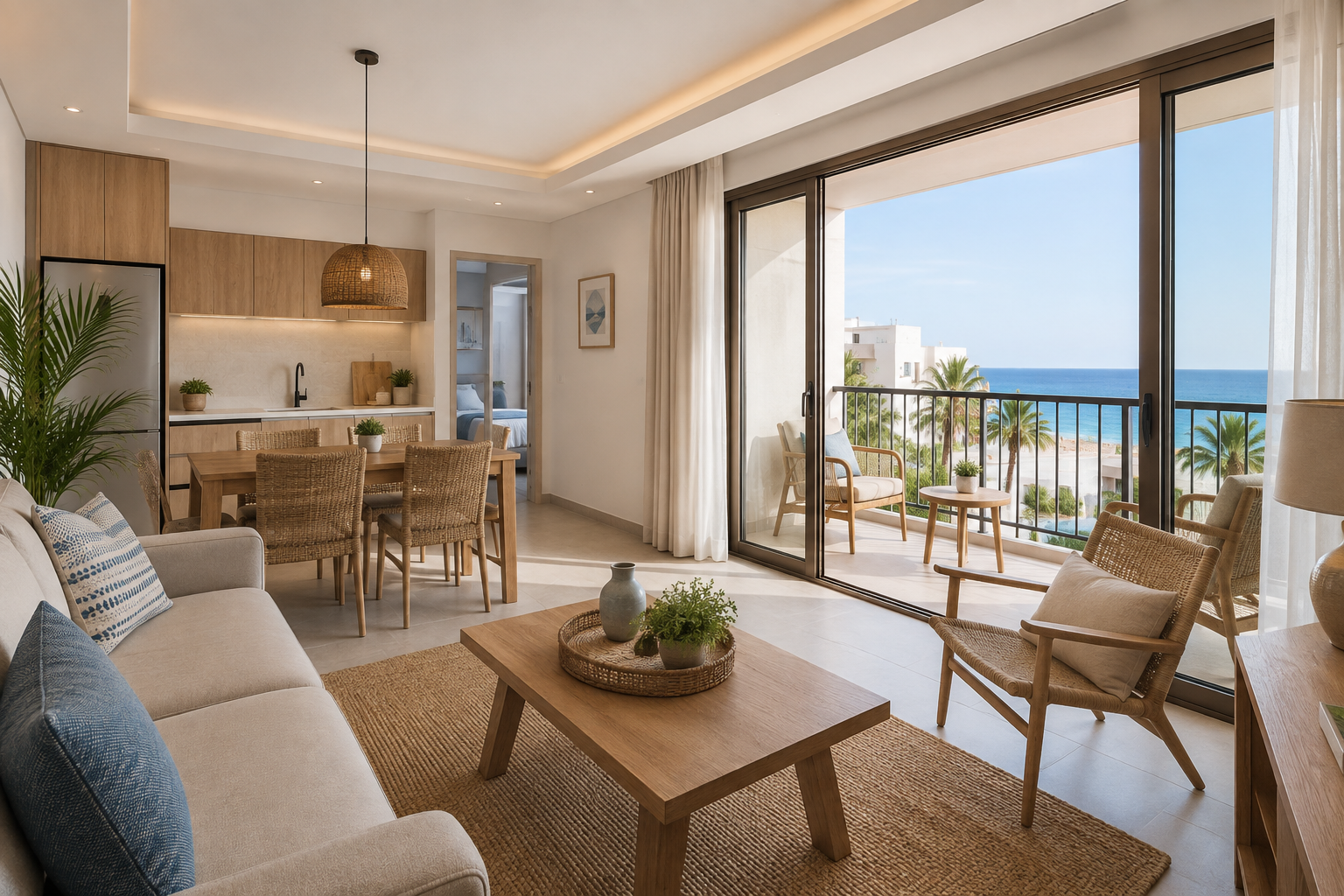 Apartamento luminoso con vistas al mar